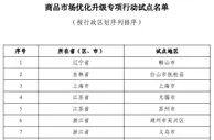 商务部等7单位公布商品市场优化升级专项行动试点名单