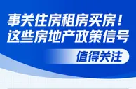 事关住房租房买房！这些房地产政策信号值得关注