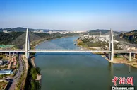四川宜宾盐坪坝“鱼跃长江”大桥及连接线全部建成通车