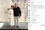这应该叫？????C罗母亲现男友晒出与迷你罗合影