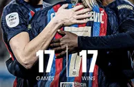 巴萨女足4-0大胜瓦伦西亚，本赛季联赛17轮17胜狂轰73球丢4球