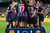 砍瓜切菜！巴萨女足5-1大胜罗马女足，总比分6-1晋级欧冠半决赛