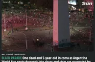 太阳报：在阿根廷冠军游行中，一名20多岁的球迷坠亡