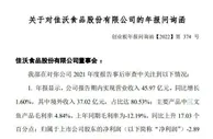佳沃食品收到深交所年报问询函 当日股价振幅超20%