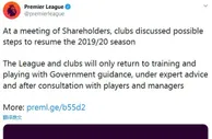 英超资讯：英超20队联合声明:支持踢完本赛季 保持赛季完整性