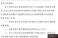 足球赛报：足协重罚中冠球队：已连续2年违规！取消参赛资格 罚款2万