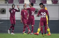 足球赛报：热身赛-国足客场0-1卡塔尔 门框两次救险难阻丢球