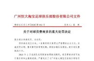 国内资讯：那些年恒大开出的罚单：郑智、里皮也不能幸免，孔卡曾被追加十倍