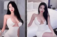 韩国顶级女神，曲线圆润身姿迷人，身好材完全裹不住！
