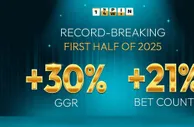 1spin4win 2025年上半年GGR增长30%，新游戏与合作驱动强劲发展