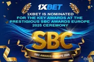 1xBet 获 2025 SBC 欧洲大奖多项提名，彰显行业领导力