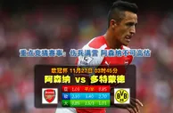 188bet金宝博11月27日欧冠:阿森纳 VS 多特蒙德