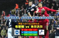 【富博】12月13日03:45 英冠 布莱顿VS米尔沃尔 