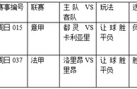 过关2串1:都灵连胜止步 里昂客场遭殃