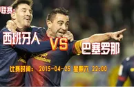 焦点赛事：2015年4月25日 西甲 西班牙人vs巴塞罗那直播