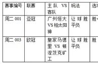 过关2串1:恒大谨防懈怠 皇马佳势难阻