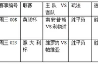 过关2串1: 圣徒阻击红军 维罗纳抢主胜