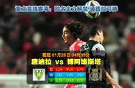 玩球网心水：葡超　1月26日 4:00　唐迪拉 VS 博阿维斯塔