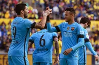 玩球赛报：西甲-巴萨2-1力夺8连胜 苏亚雷斯内马尔破门