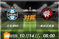 188BET金宝博10月14日巴西甲组联赛:甘美奥RS VS 帕拉尼恩斯 