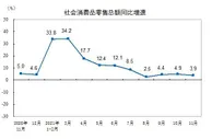 国家统计局：11月份社会消费品零售总额增长3.9%