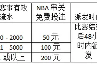 同乐城：投注NBA 送免费投注