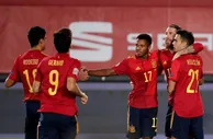 足球赛报：欧国联-拉莫斯双响 法蒂造点+进球 西班牙4-0大捷
