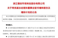 德创环保：常务副总经理和董事会秘书拟增持股份
