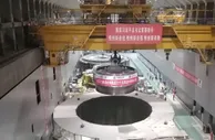 白鹤滩水电站最后一台百万千瓦机组“心脏”吊装就位