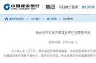 张金良任中国建设银行党委副书记