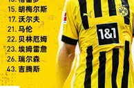 多特vs沙尔克首发：贝林厄姆、阿莱先发，罗伊斯生病缺席
