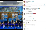 复刻美洲杯夺冠后合影！梅西端坐正中，左右各3名“护法”