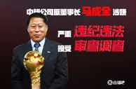 中超公司原董事长马成全涉嫌严重违纪违法，接受审查调查
