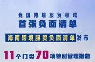 海南跨境服贸负面清单发布