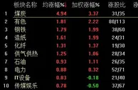 A股三大股指集体收跌！创指跌逾3% “煤飞色舞”逆势上演