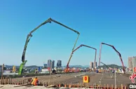 梅龙铁路全线单次浇筑方量最大连续梁顺利完工