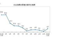 国家统计局：1-2月份社会消费品零售总额增长6.7%