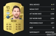 足球报：梅西的FIFA23能力值91，并列世界第一！C罗高达90惹争议！