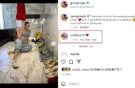 美~C罗女友乔治娜晒浴室坐地摆拍照秀身材，C罗亲自送赞+评：❤️
