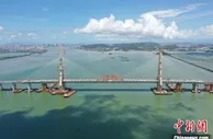 广东汕头牛田洋特大桥主桥成功合龙