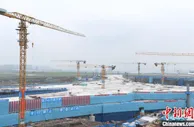 重庆江北国际机场T3B航站楼混凝土主体结构封顶