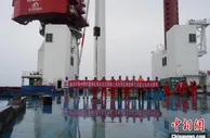 大连庄河海上风电风机安装刷新北方海域风机安装速度新纪录