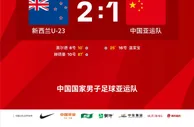 中国男足亚运队1：2负于新西兰U23男足