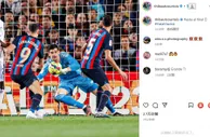 库尔图瓦社媒晒国家德比扑救照：战斗直至最后，Hala Madrid????