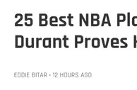 篮球资讯：谁是NBA现役第一人？美媒评前25名单！哈登仅排第九，詹姆斯第五
