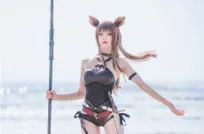 网红COSER 桜桃喵海边性感泳装翘臀诱惑写真