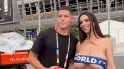 意大利成人女星因大胆的世界杯着装引发争议
