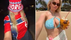 世界上最性感的男人 Utd 粉丝”Therese Gudmundsen 在世界杯半决赛中力挺英格兰