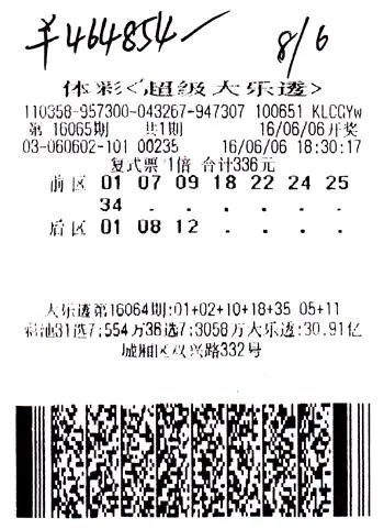 彩民感觉好买复式就中46万 奖金在市区买学区房