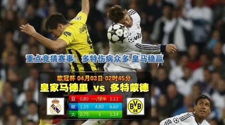 188bet金宝博4月3日欧洲冠军杯: 皇家马德里VS多特蒙德